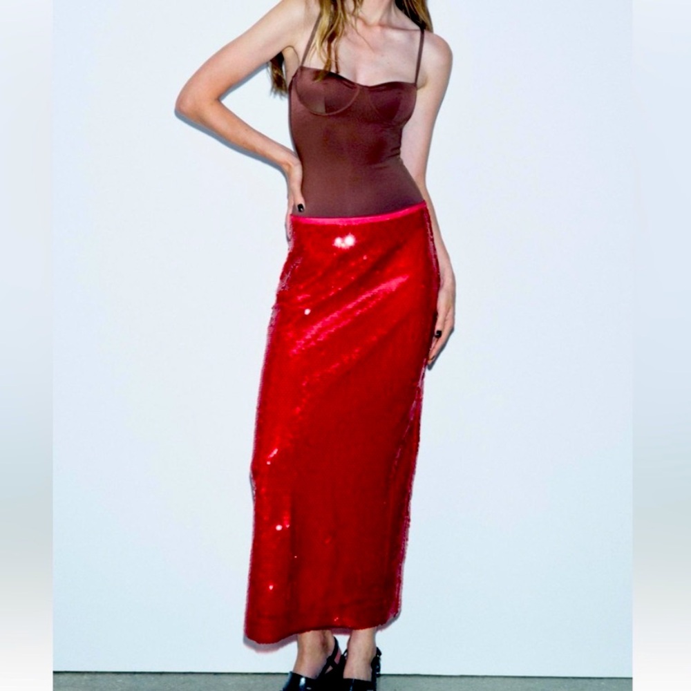 Zara Sequin Skirt ZW Collection